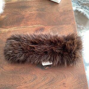 Free People Brown Faux Fur Headband —NWT